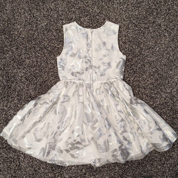 White and Silver Fancy Dress for Girls - Picture 4 of 4